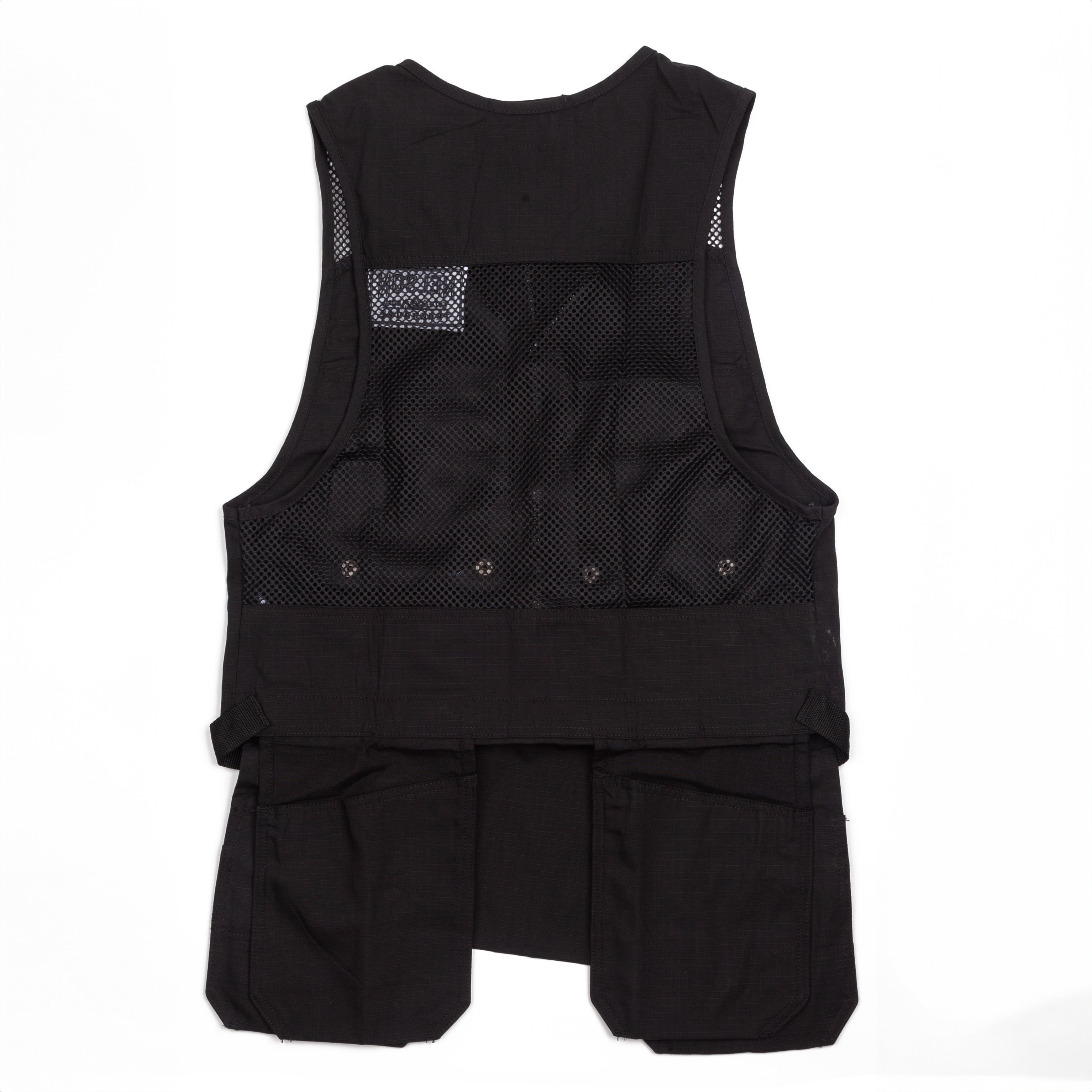 NT&S Mesh Back Blaklader Tool Vest-Black/Black