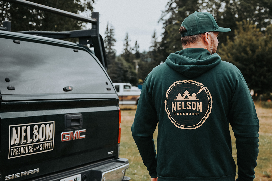 Woodgrain Sweatshirt - Forest Green