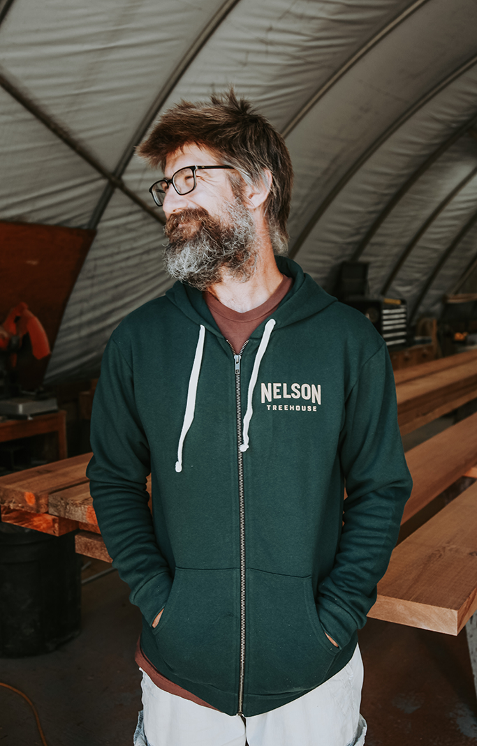 Woodgrain Sweatshirt - Forest Green