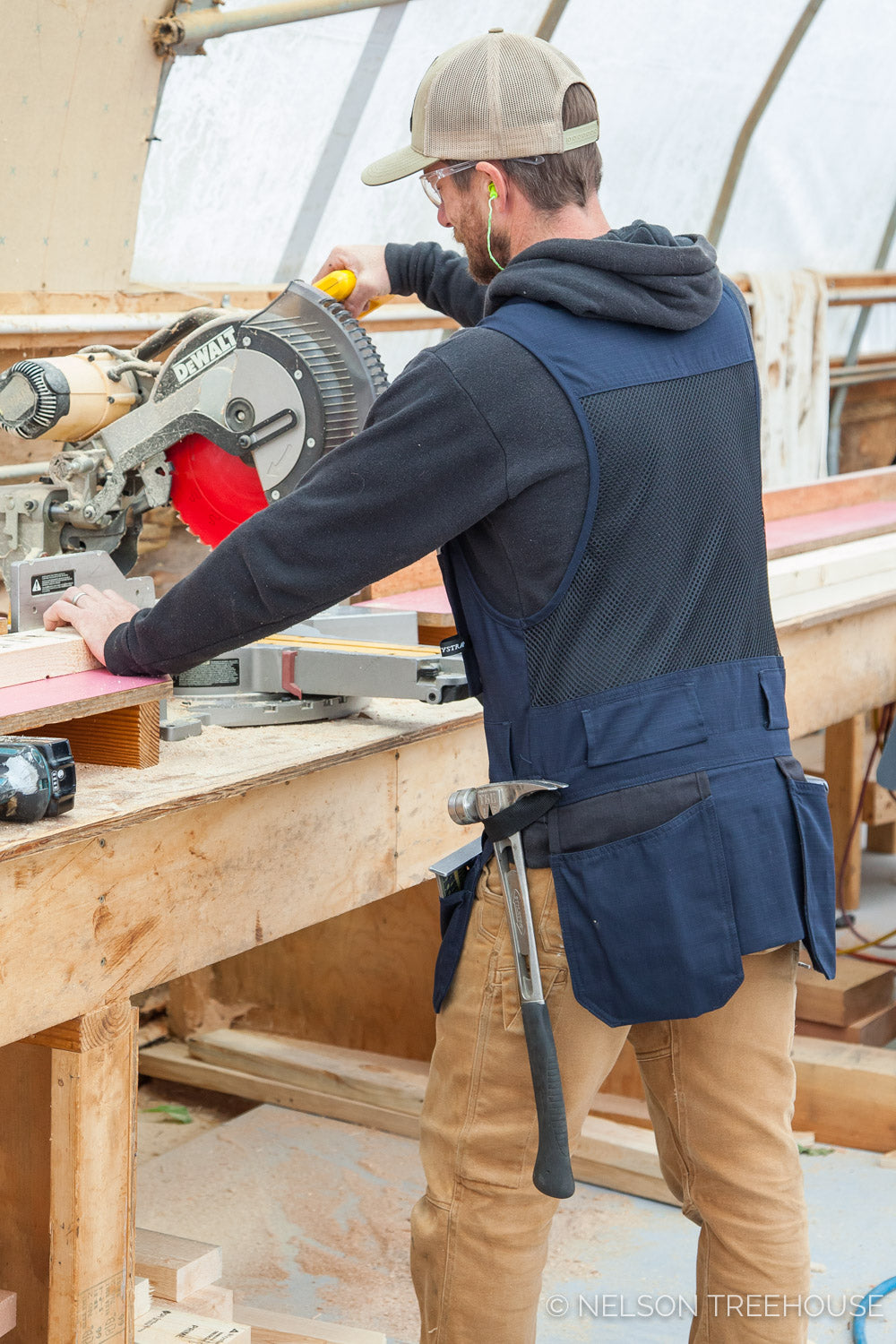 NT&S Mesh Back Blaklader Tool Vest - Navy
